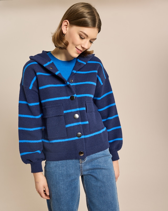 Cardigan mit Streifen