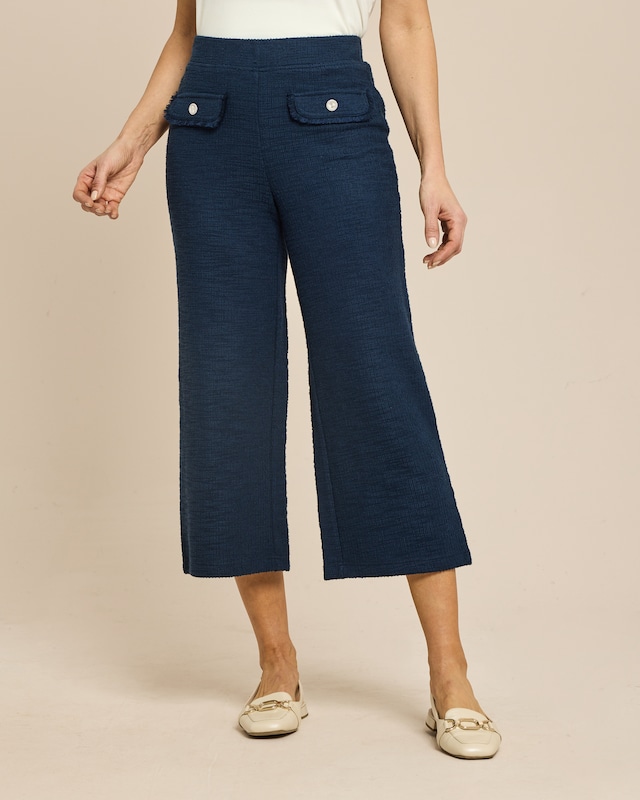 Culotte aus strukturiertem Jersey