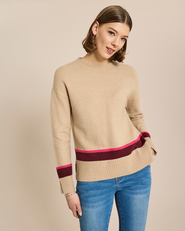 Pullover mit Streifendetail