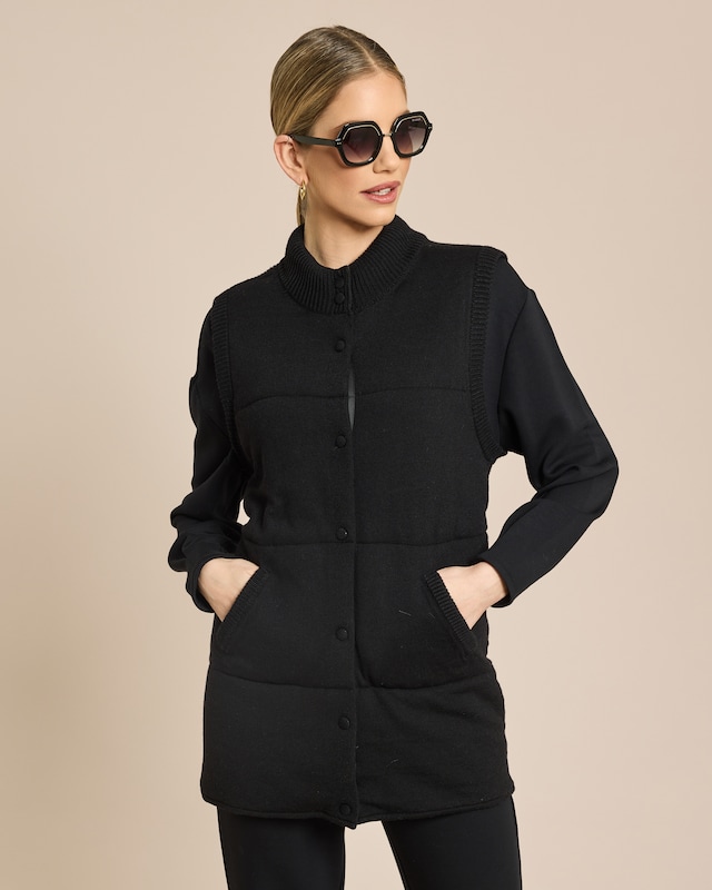 Steppweste aus Strick