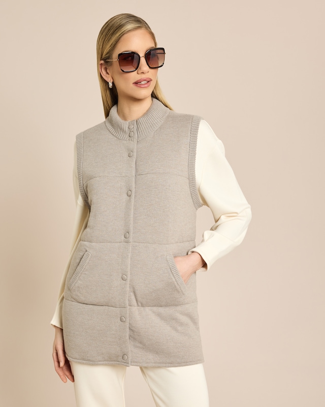 Steppweste aus Strick