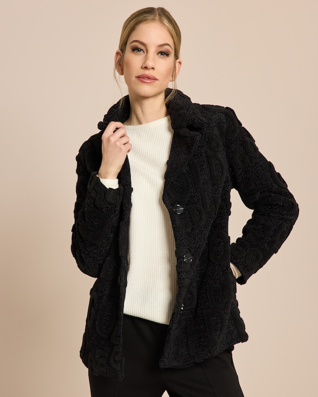 Jacke mit Logo Jacquard