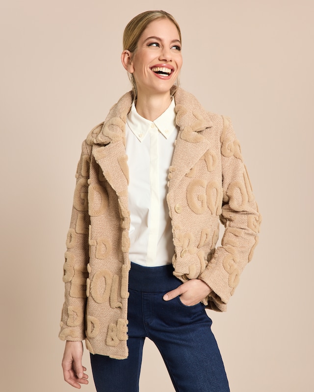 Jacke mit Logo Jacquard
