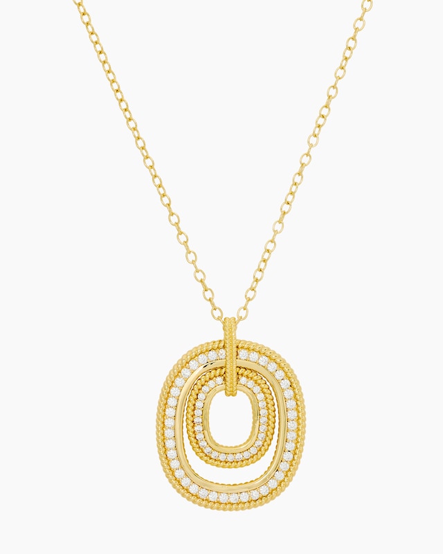 Anhänger mit Kette und Zirkonia