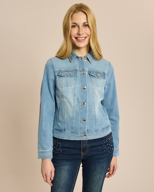 Jeansjacke mit Strassdeko