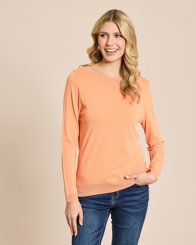 Pullover mit Lurexgarn