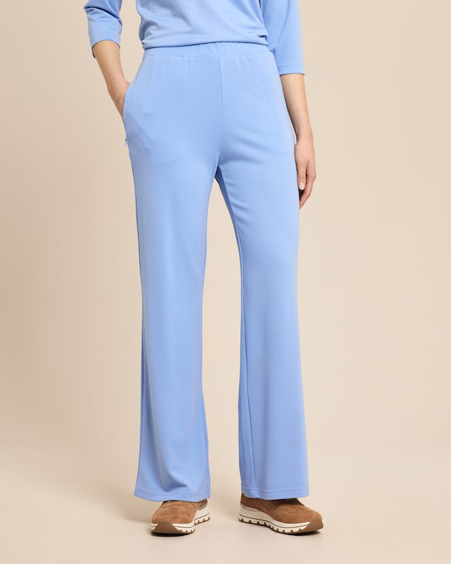 Wide Leg Lounge-Hose in Ponte di Roma