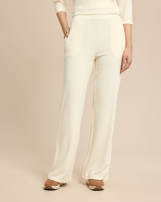 Wide Leg Lounge-Hose in Ponte di Roma
