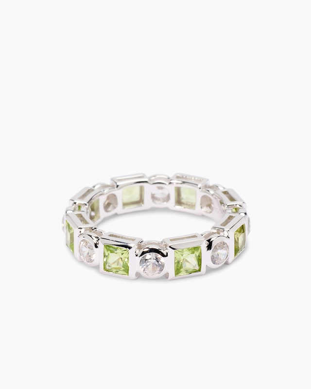 Ring mit Peridot und Zirkonen