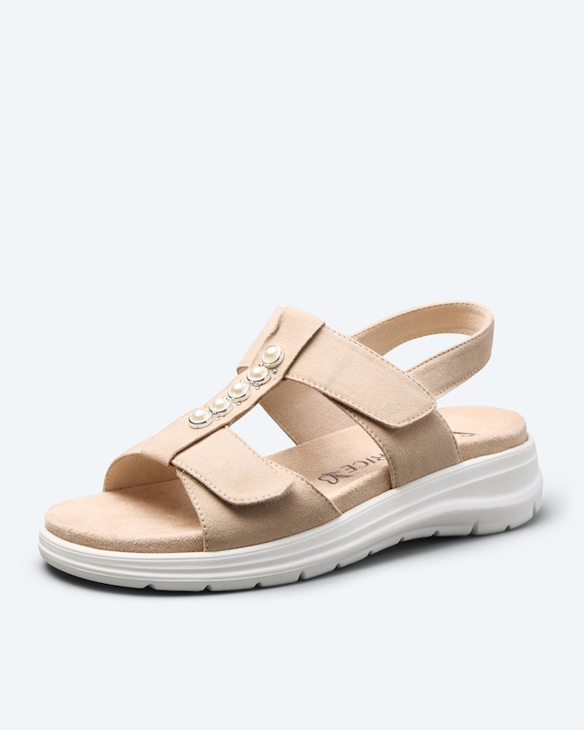 Sandale wandelbar mit Perlen