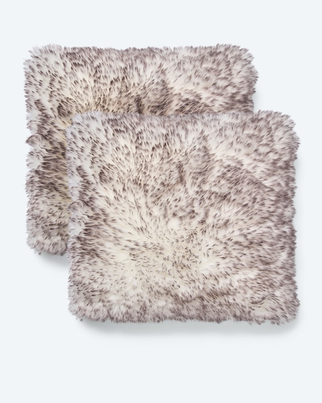 Kissen in Huskyfell-Optik, 2tlg.