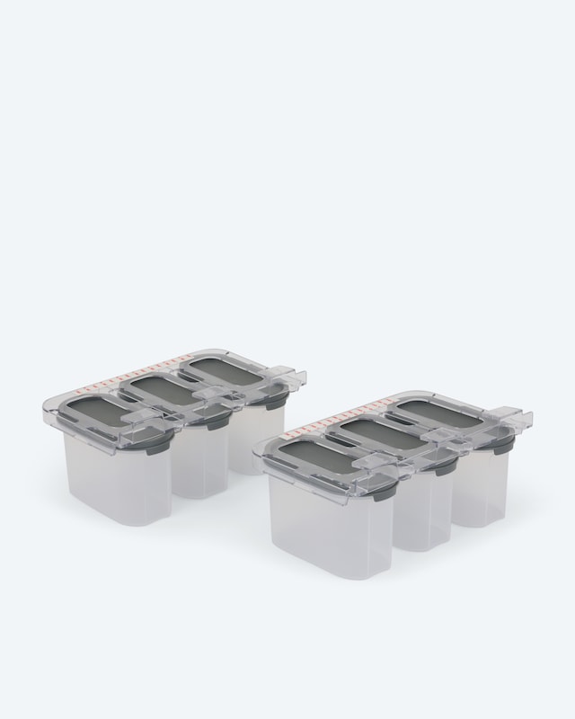 2 Schrankladen & 6 Vorratsdosen