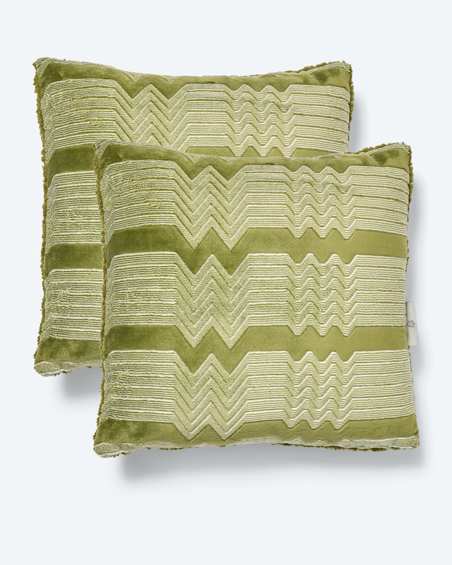 Kissen in Lammfell-Jacquard-Optik, 2tlg.