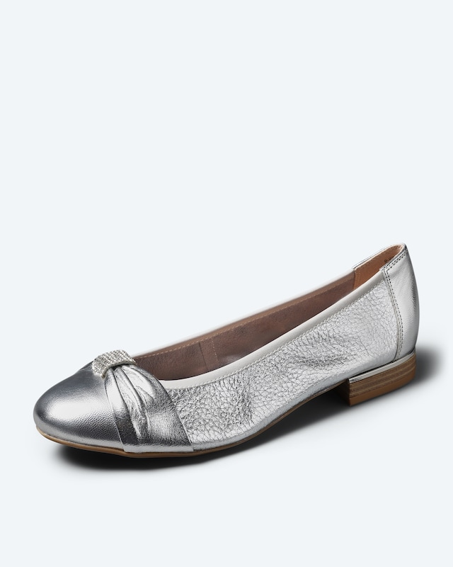 Hirschleder Ballerina mit Deko