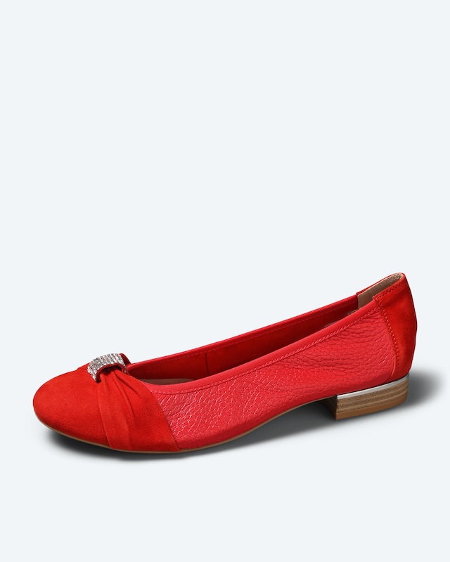 Hirschleder Ballerina mit Deko