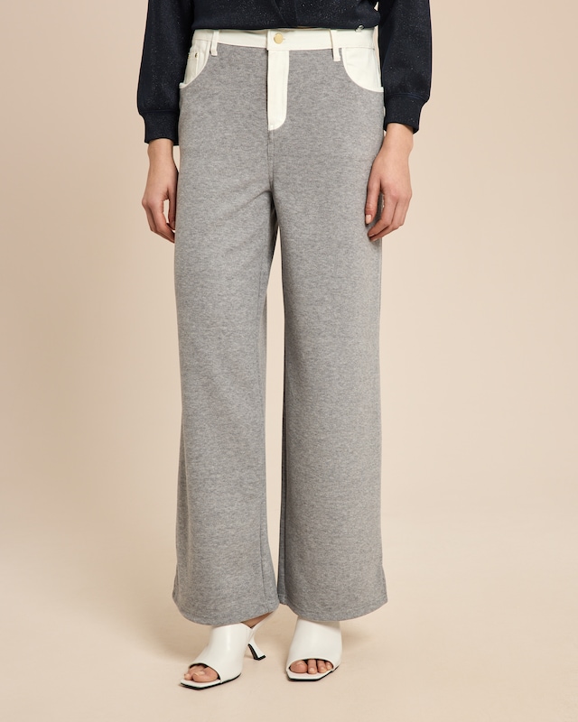 Jerseyhose mit Jeansdetail