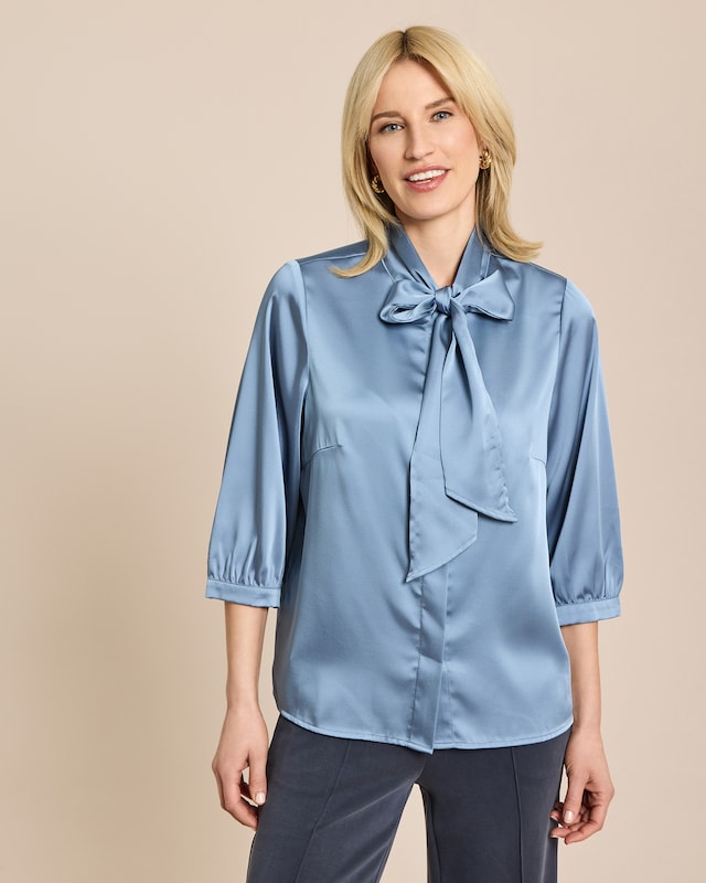 Satin Bluse mit Schluppe