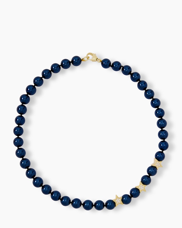 Collier MK-Perlen 10 mm & Zirkonia