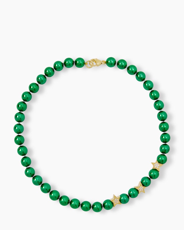 Collier MK-Perlen 10 mm & Zirkonia