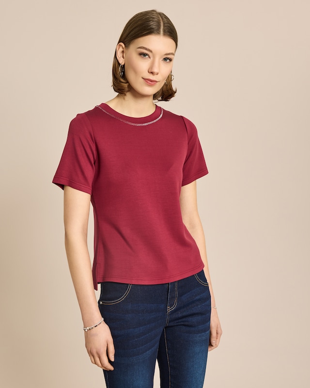 Shirt mit Metallgarn Detail