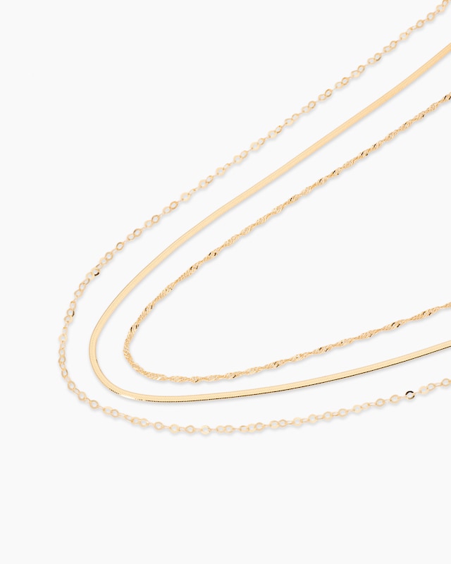 Kettenset 3-teilig 925er Sterlingsilber