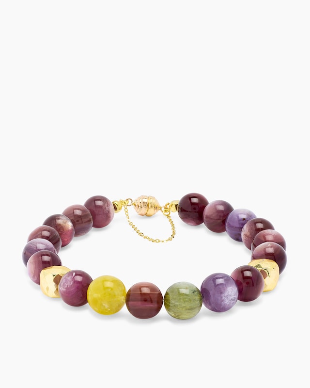 Armband mit Lepidolith und Hämatit