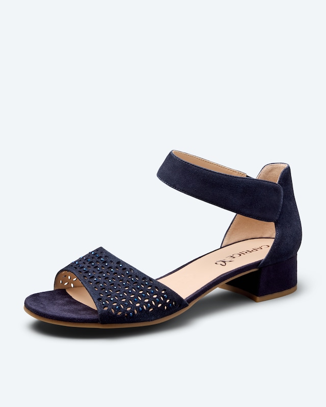 Sandale mit Absatz und Strass