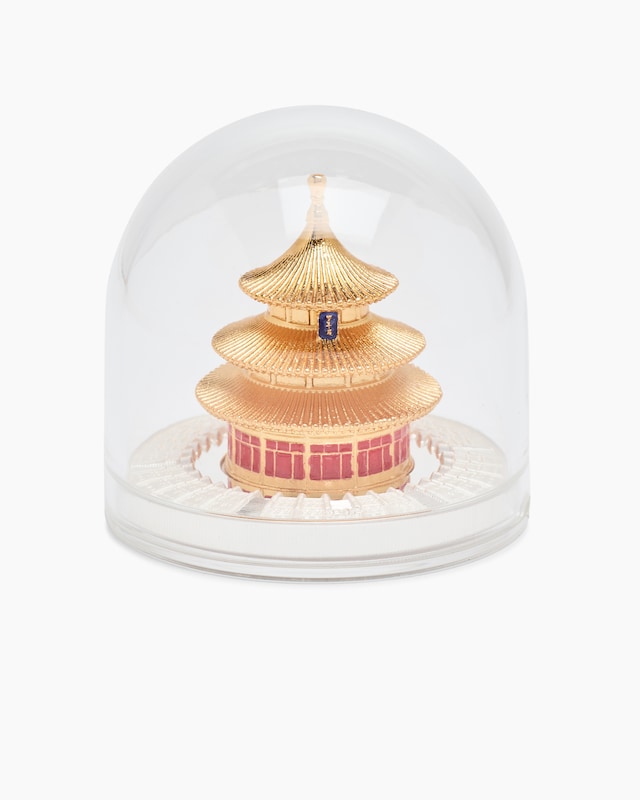 Silber-3D-Skulpturmünze Himmelstempel