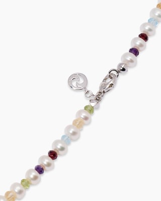 Produktabbildung 3 für Collier mit SWZ-Perlen & Edelsteinen