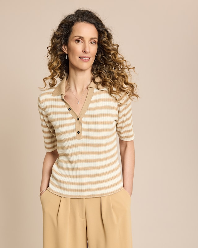 Gestricktes Poloshirt