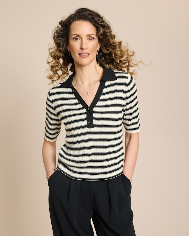 Gestricktes Poloshirt