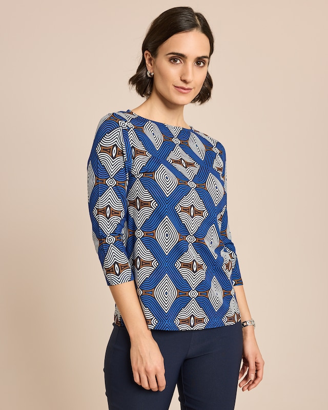 Shirt Be Loud mit U-Boot-Ausschnitt