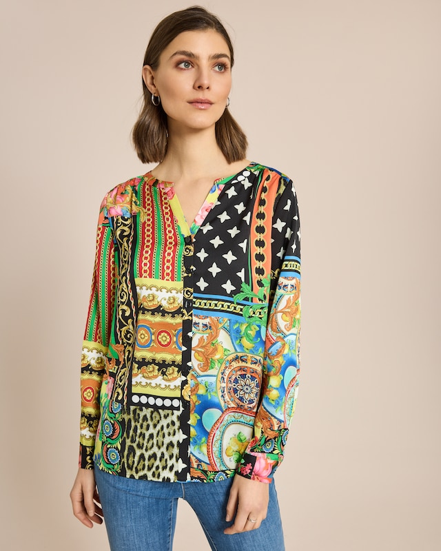 Longbluse mit Exklusivdruck