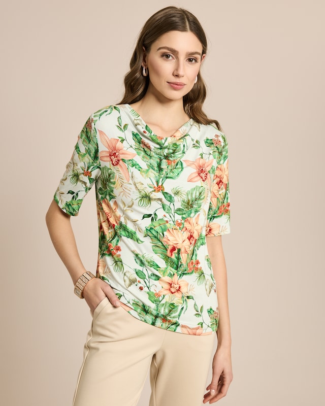 Shirt mit Allover-Blumenprint