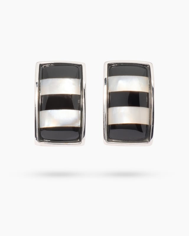 Creolen mit Onyx & Perlmutt