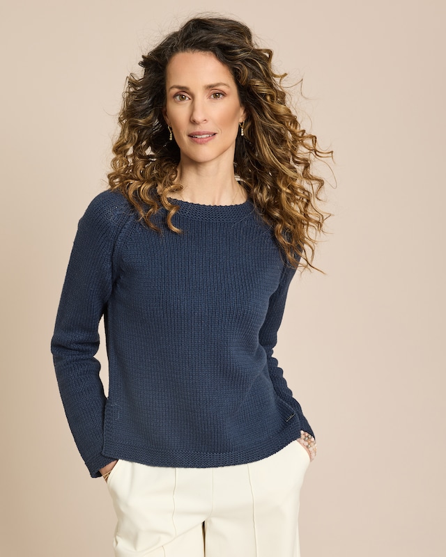 Baumwollpullover mit Raglanarm