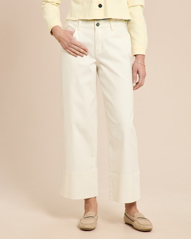 Jeans mit breitem Saumabschluss