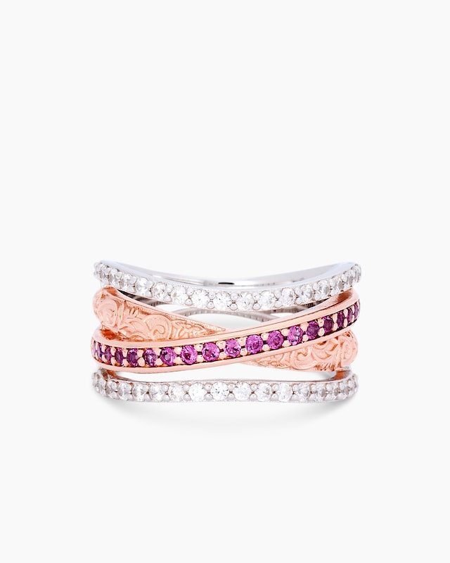 Ring mit Rhodolith & Zirkon