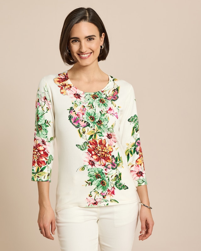 Classic Pullover Frühlingsblumen