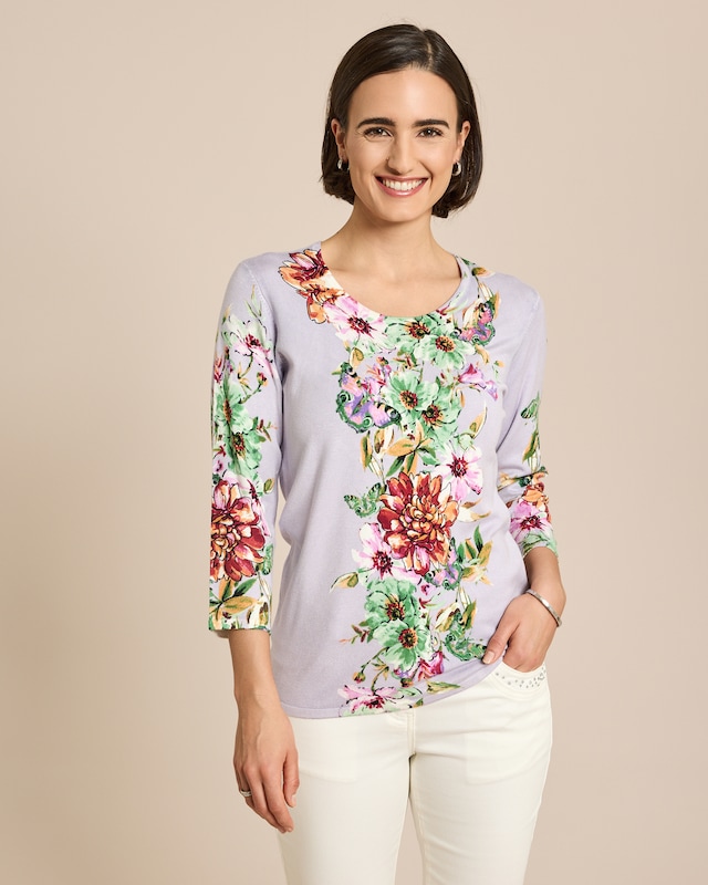 Classic Pullover Frühlingsblumen