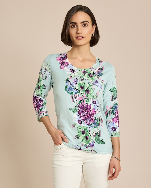 Classic Pullover Frühlingsblumen