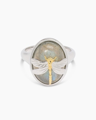 Produktabbildung 2 für Ring mit Labradorit und Libelle