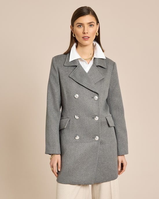 Produktabbildung für "Couture" Übergangsmantel mit Glanzgarn