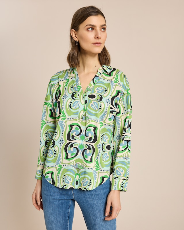 Bluse mit vier exklusiven Drucken