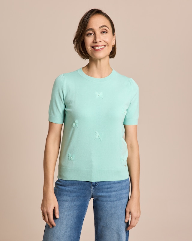 Strickshirt mit Schmetterlingen