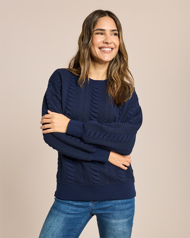 Langarm Shirt mit Struktur