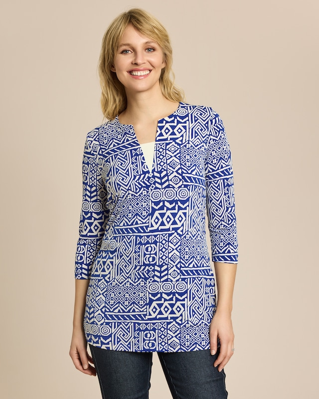 Longshirt mit Ethno-Druck