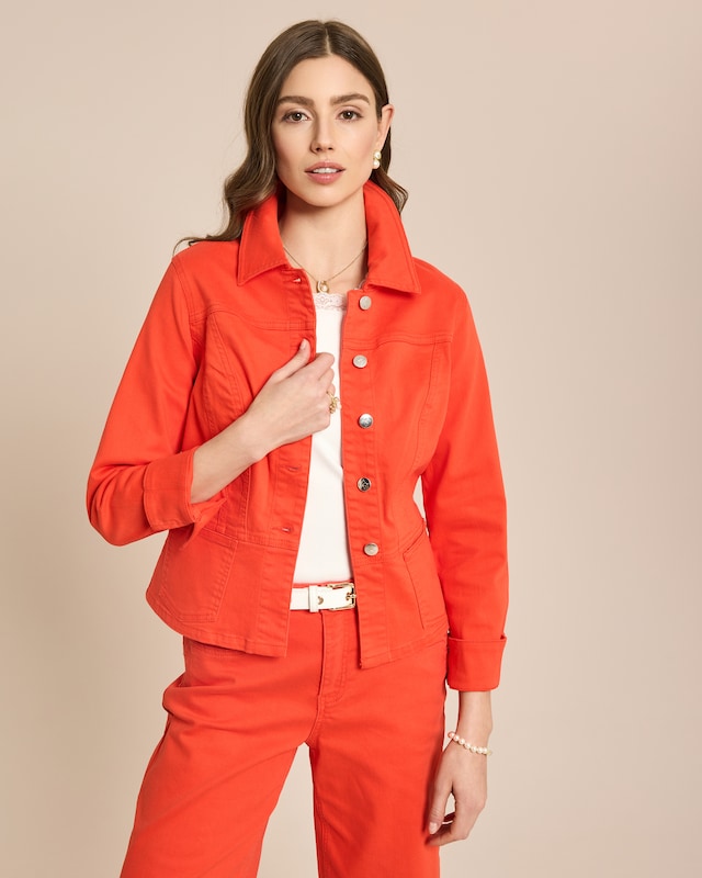 Jeansjacke mit angesetztem Schößchen