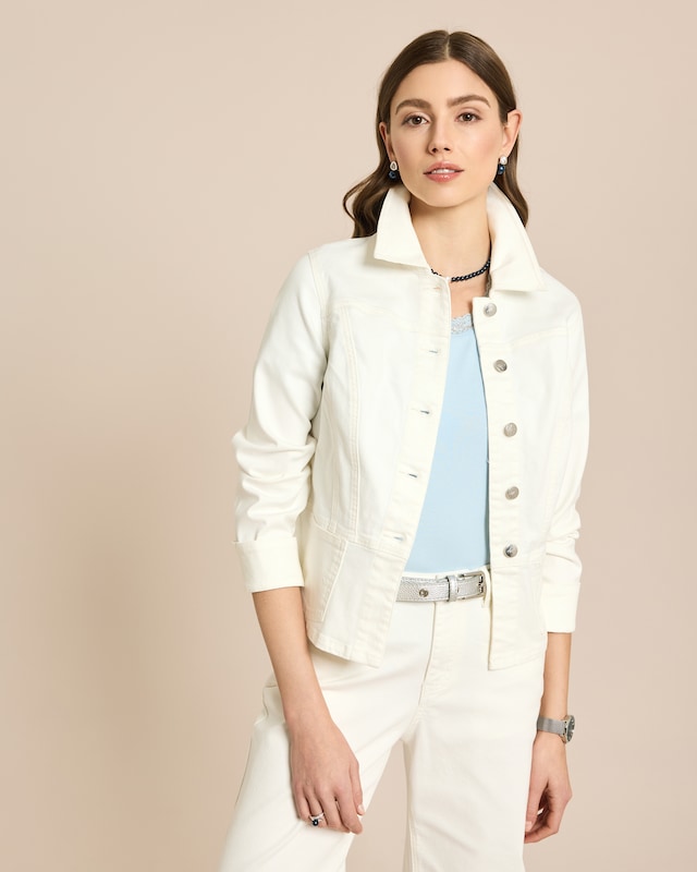 Jeansjacke mit angesetztem Schößchen