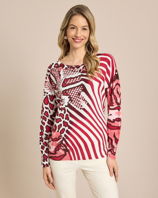 Pullover mit Allover Druck